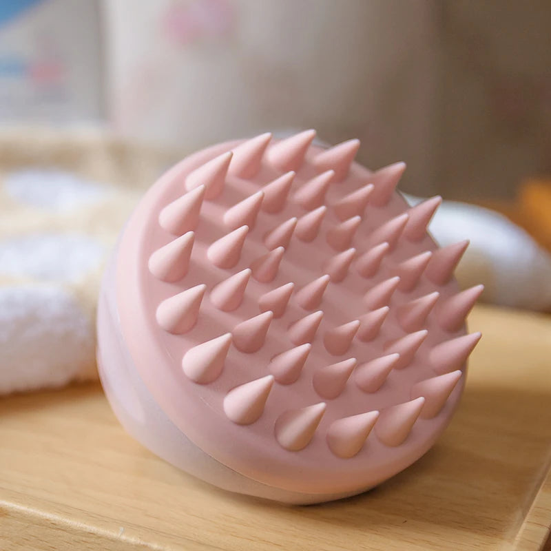 Hair Scalp Massager Brush Silicone Shampoo Brush Head Scrubber Scalp Brush