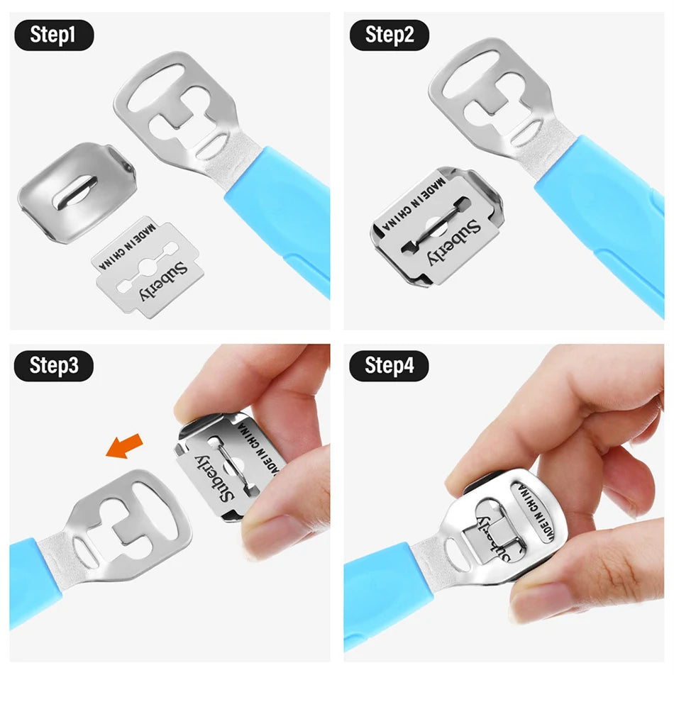 Stainless Steel Callus Remover Feet Shaver Corn Cuticle Cutter Dead Skin Removal Rasp File Foot Care Professional Pedicure Tools