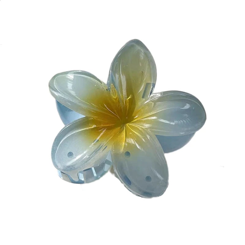 Pearl Light 8CM Summer Flower Hair Claw Clip Hairpin Barrettes Ponytail Holder Beach Head Accessories Women Girls Hair Clip