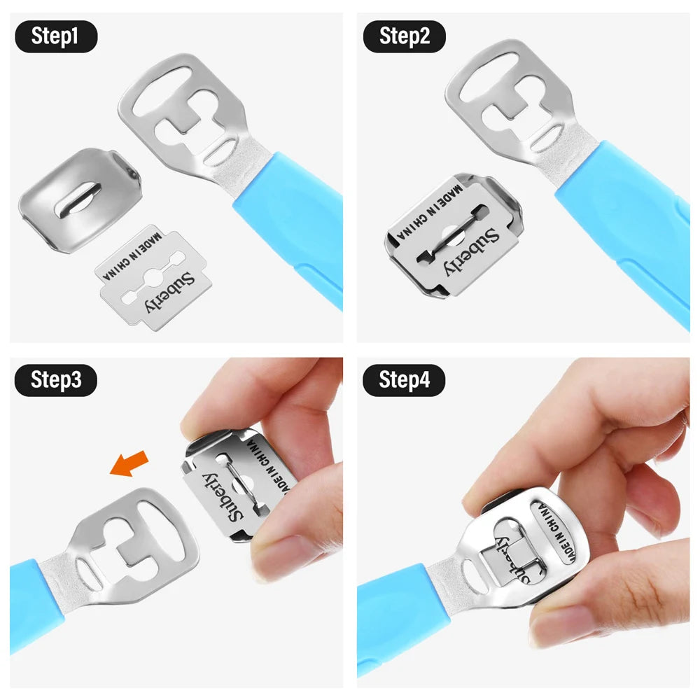 Stainless Steel Callus Remover Feet Shaver Corn Cuticle Cutter Dead Skin Removal Rasp File Foot Care Professional Pedicure Tools