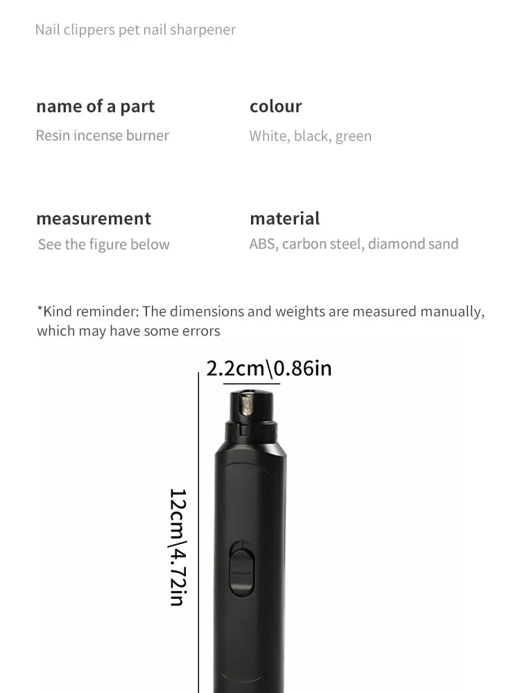 Pet Nail Grinder Dog Cat Battery Model Nail Trimmer Large and Small Dogs Nail Clippers Pet Grooming Tools