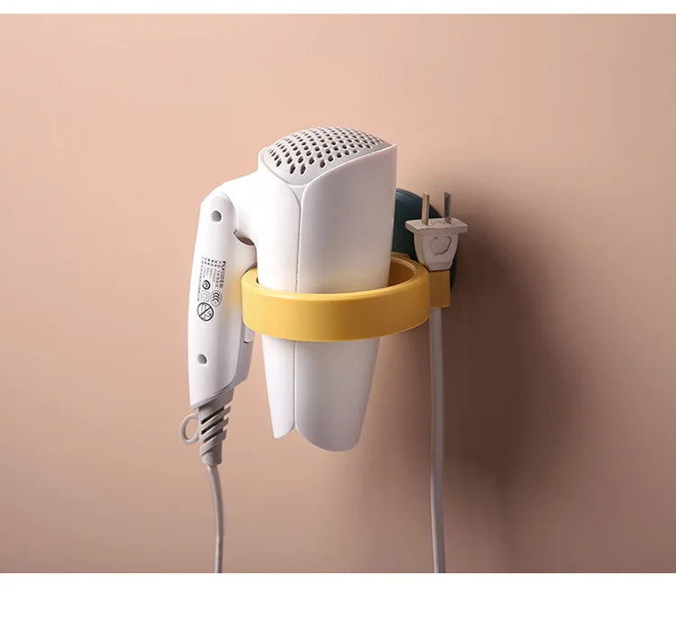 Hair Dryer Straightener Holder Wall Mounted Shelf with Strong Back Glue for Bathroom No Drilling Wire Hanger Strong Adhesive
