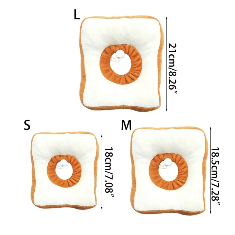 Comfortable Pet Recovery Cone Collar Toast Shaped Adjustable Recovery Collar Soft For Pet Dog Cats