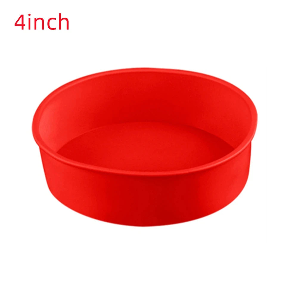 4/6/8inch Silicone Cake Mold Tray Pans Round Baking Mold Kitchen Silicone Nonstick Baking Pans Reusable Cake Pans Bakingt Tools