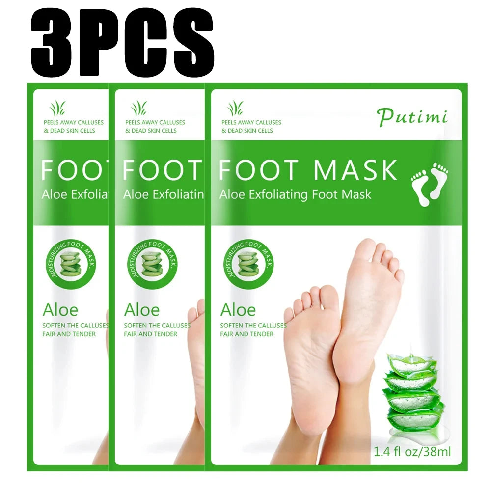 3/6/8 Pair Exfoliating Feet Mask Exfoliating Foot Peel Mask Socks Pedicure Peeling Dead Skin Remover Feet Mask Peel Moisturizing