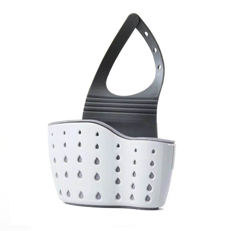 1-4PCS Household Adjustable Button Type Sink Drain Hanging Bag Kitchen Storage Shelf Faucet Sponge Twolayer Drain Hanging Basket