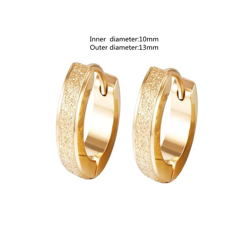 Huggie Hoop Earrings Small  Earrings Women Men Ear Piercing Ring Anti-Allergic Jewelry