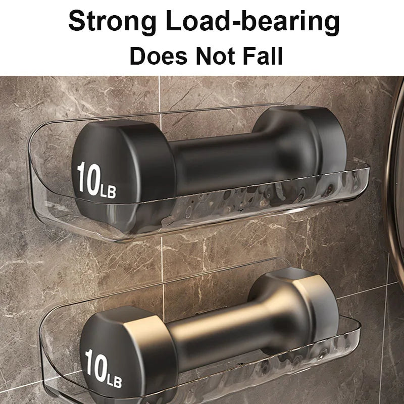 Bathroom Washstand Shelf Acryli No Drill Organizer Shower Storage Rack Cosmetics Storage Rack Wall Mounted Toilet Shampoo Holder