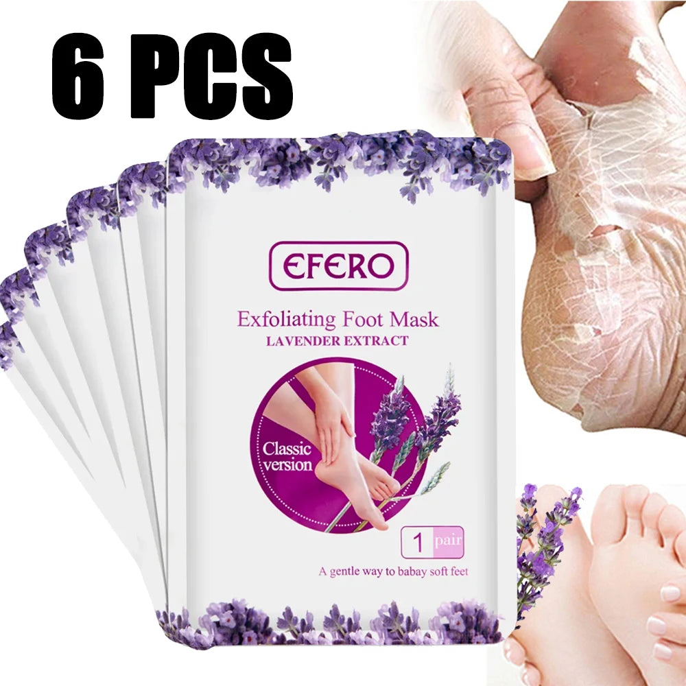 3/6/8 Pair Exfoliating Feet Mask Exfoliating Foot Peel Mask Socks Pedicure Peeling Dead Skin Remover Feet Mask Peel Moisturizing