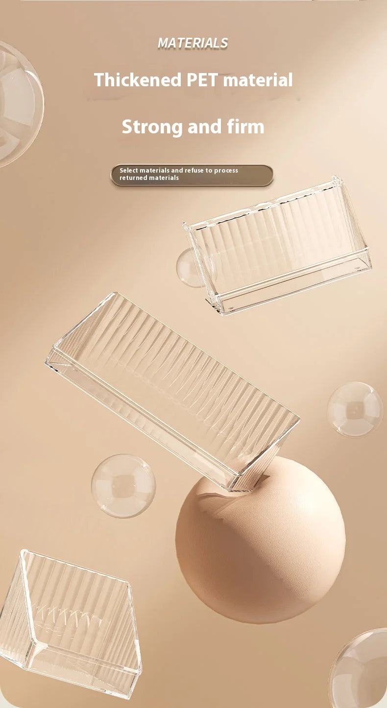 Mirror cabinet storage box bathroom cabinet wall mounted transparent slanted shelf cosmetics lipstick jewelry sorting box
