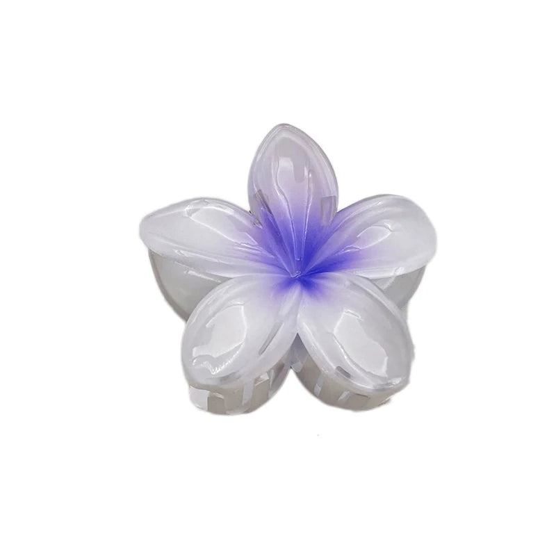 Pearl Light 8CM Summer Flower Hair Claw Clip Hairpin Barrettes Ponytail Holder Beach Head Accessories Women Girls Hair Clip