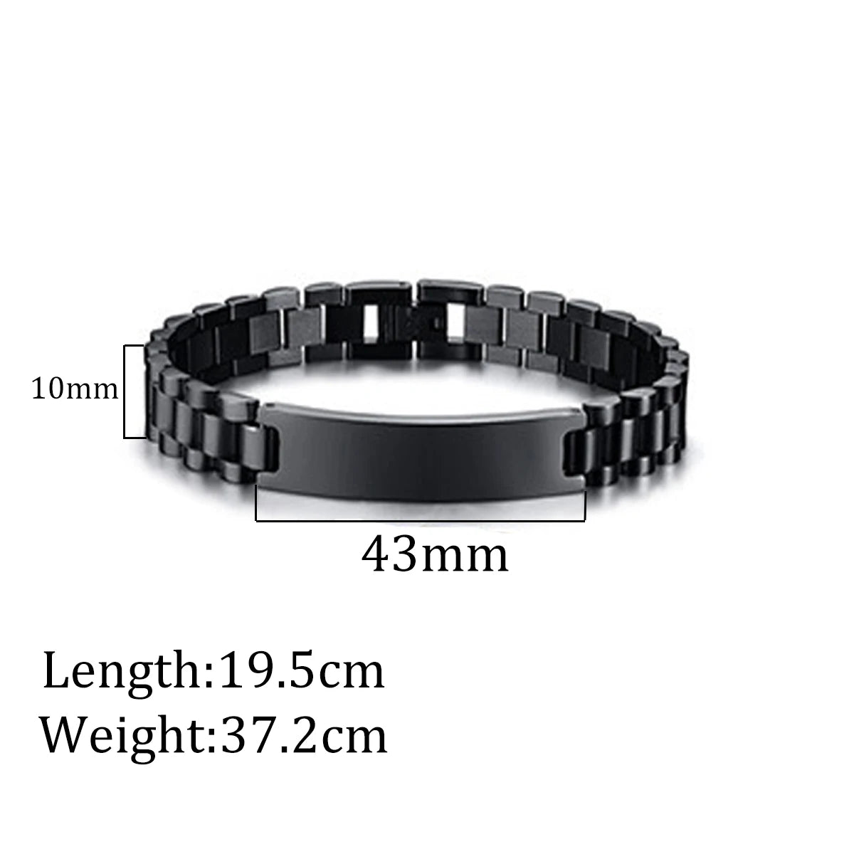 Atoztide 10mm Punk Men Personalised Engraved Name Date Bracelets for Women Thick Chain Stainless Steel Jewelry Bangle Gift