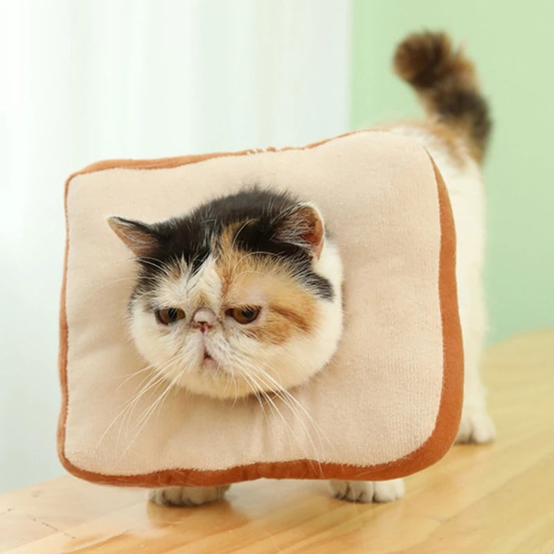 Comfortable Pet Recovery Cone Collar Toast Shaped Adjustable Recovery Collar Soft For Pet Dog Cats
