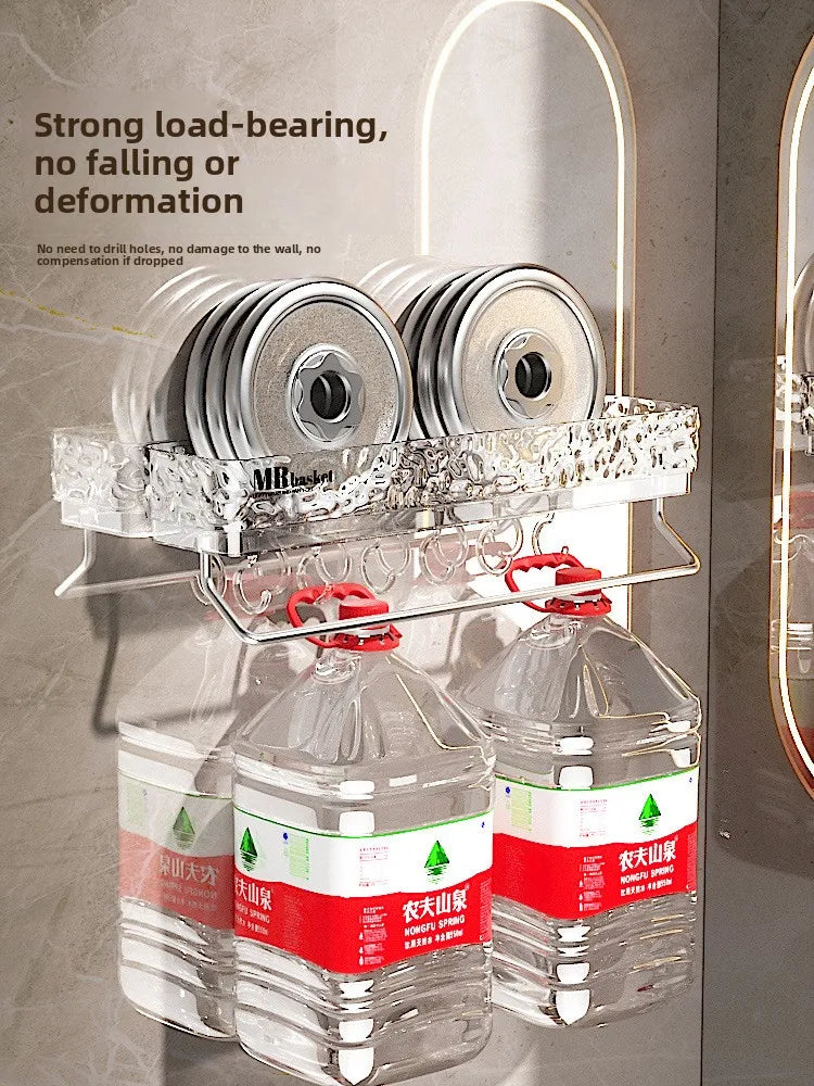 Bathroom Shelf No Drill Wall Mounted Toilet Organizer for Home Bathroom Storage