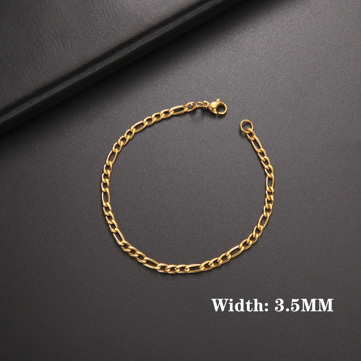 Lucktune Figaro Chain Bracelet for Men Women Stainless Steel Width 3-10 MM Bracelets Punk Jewelry Couple Gift Pulsera Hombre New