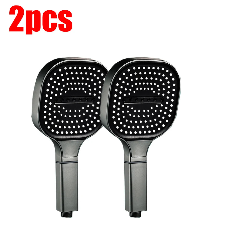 13CM Big Panel High Pressure Shower Head with Filter 3 Modes Large Flow Spray Rainfall Nozzle Square Bathroom ShowerHead