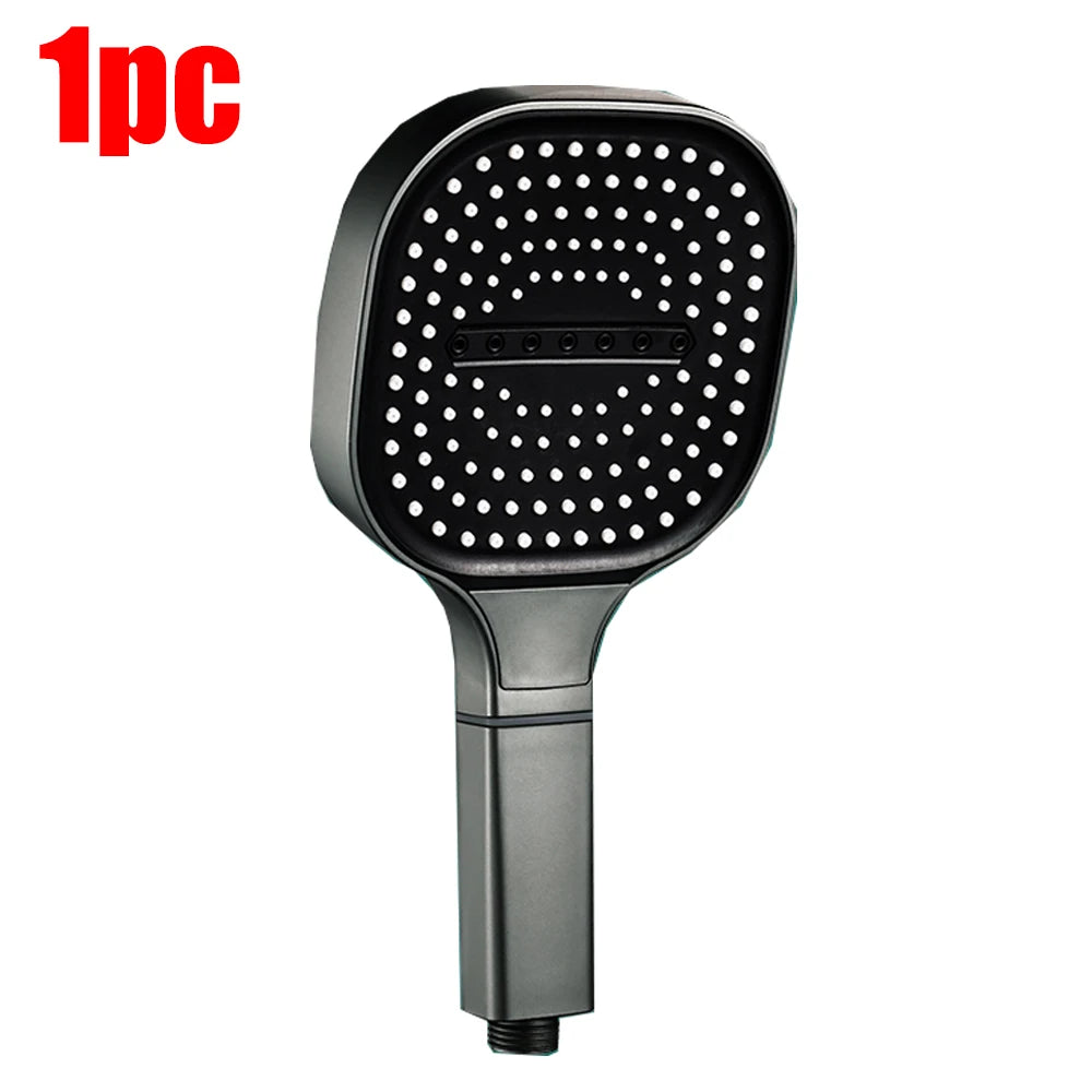 13CM Big Panel High Pressure Shower Head with Filter 3 Modes Large Flow Spray Rainfall Nozzle Square Bathroom ShowerHead
