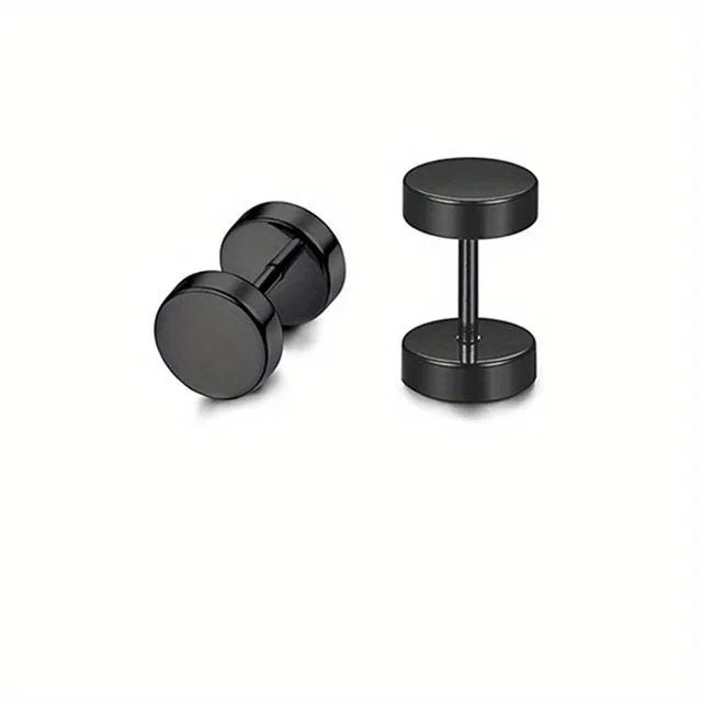 4-14 Pairs Earrings For Men, Black Earrings Mens Earrings, Stainless Steel Stud Earrings For Women Huggie Hoop Earrings Set