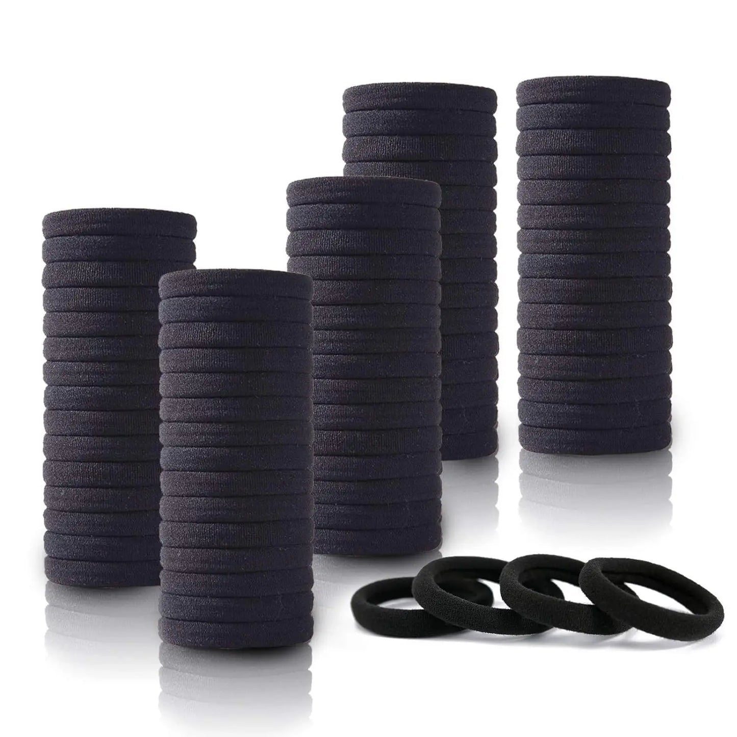 10/30/50pcs 4MM Black Ponytail Holder Elastic Hair Bands Scrunchies For Women Men Girl Lady Hairband Leagues Headband Accessory