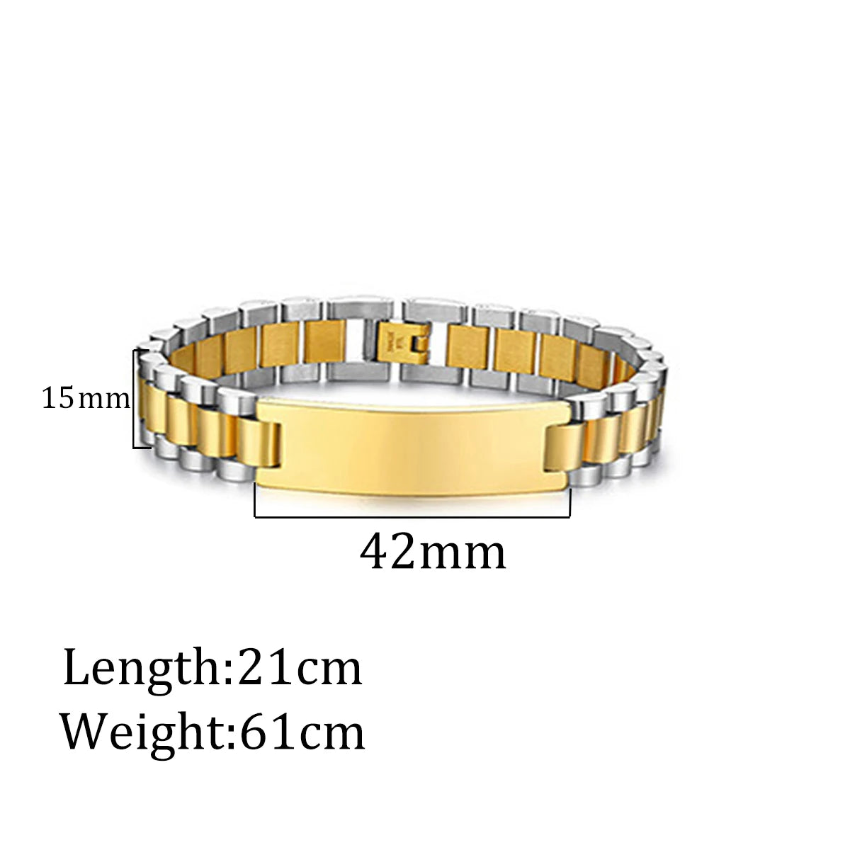 Atoztide 10mm Punk Men Personalised Engraved Name Date Bracelets for Women Thick Chain Stainless Steel Jewelry Bangle Gift