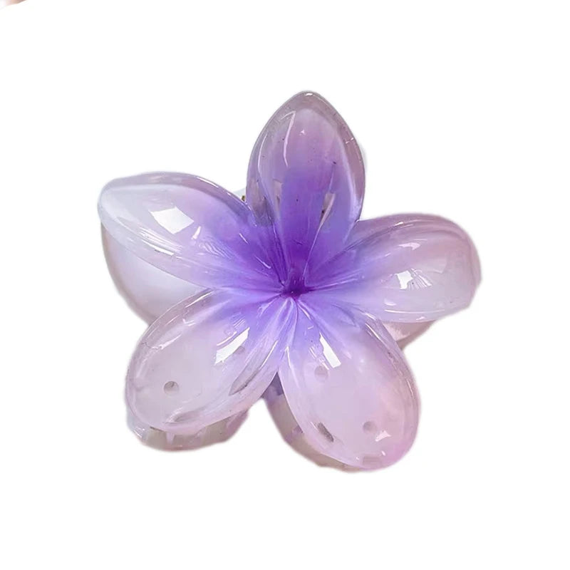 Pearl Light 8CM Summer Flower Hair Claw Clip Hairpin Barrettes Ponytail Holder Beach Head Accessories Women Girls Hair Clip