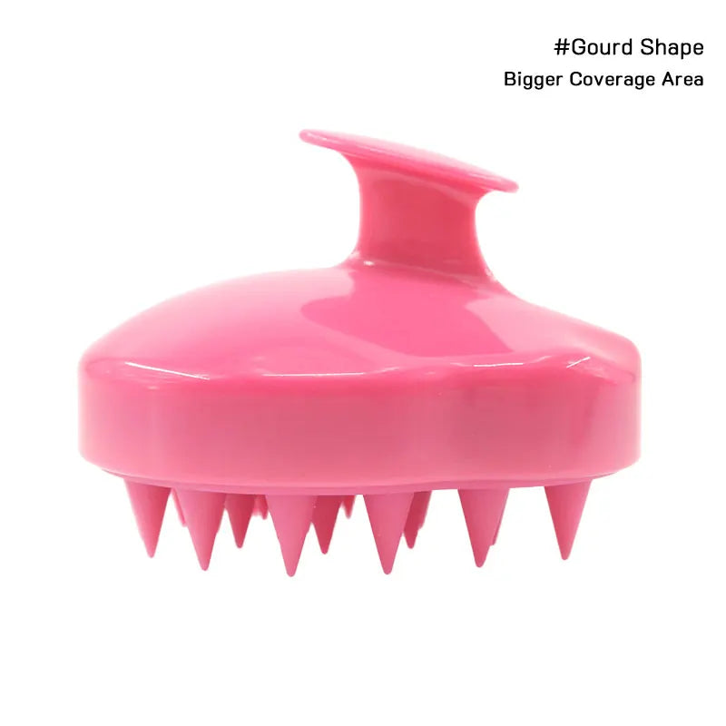 Hair Scalp Massager Brush Eco Friendly Hair Exfoliator Brush Wheat Straw Head Scrubber Silicone Scalp Massager Shampoo Brush