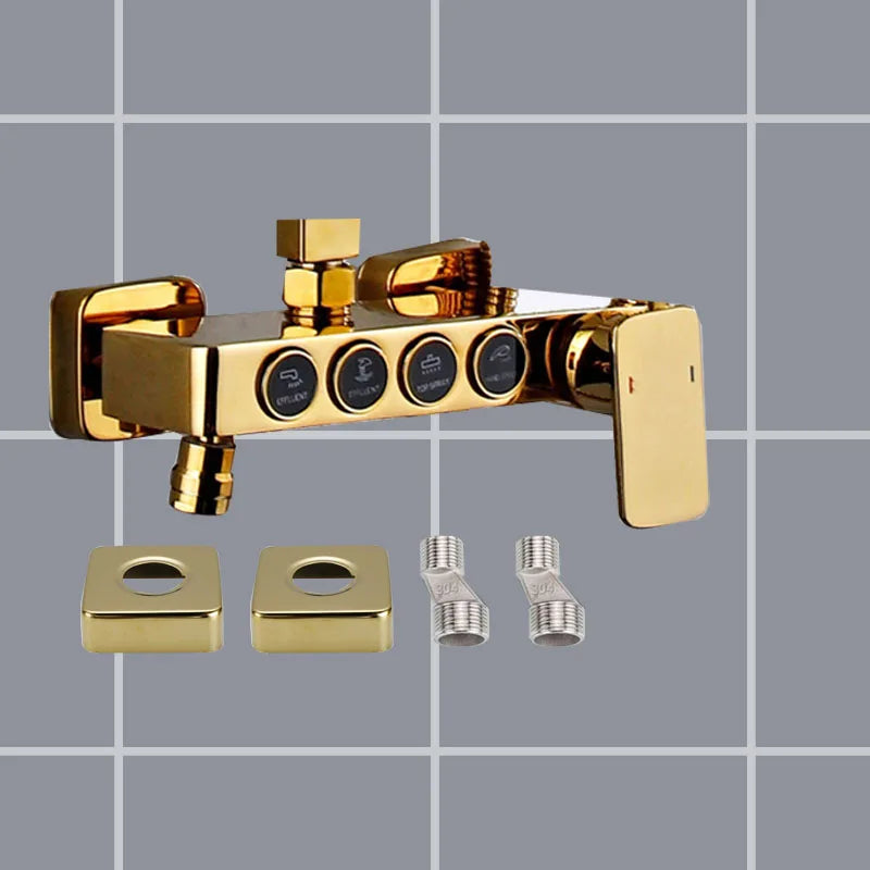 Shower Set Accessories Brass Shower System Bathroom Thermostatic Faucet Hot Cold Mixed Bathtub Shower Faucet LED Digital Faucet