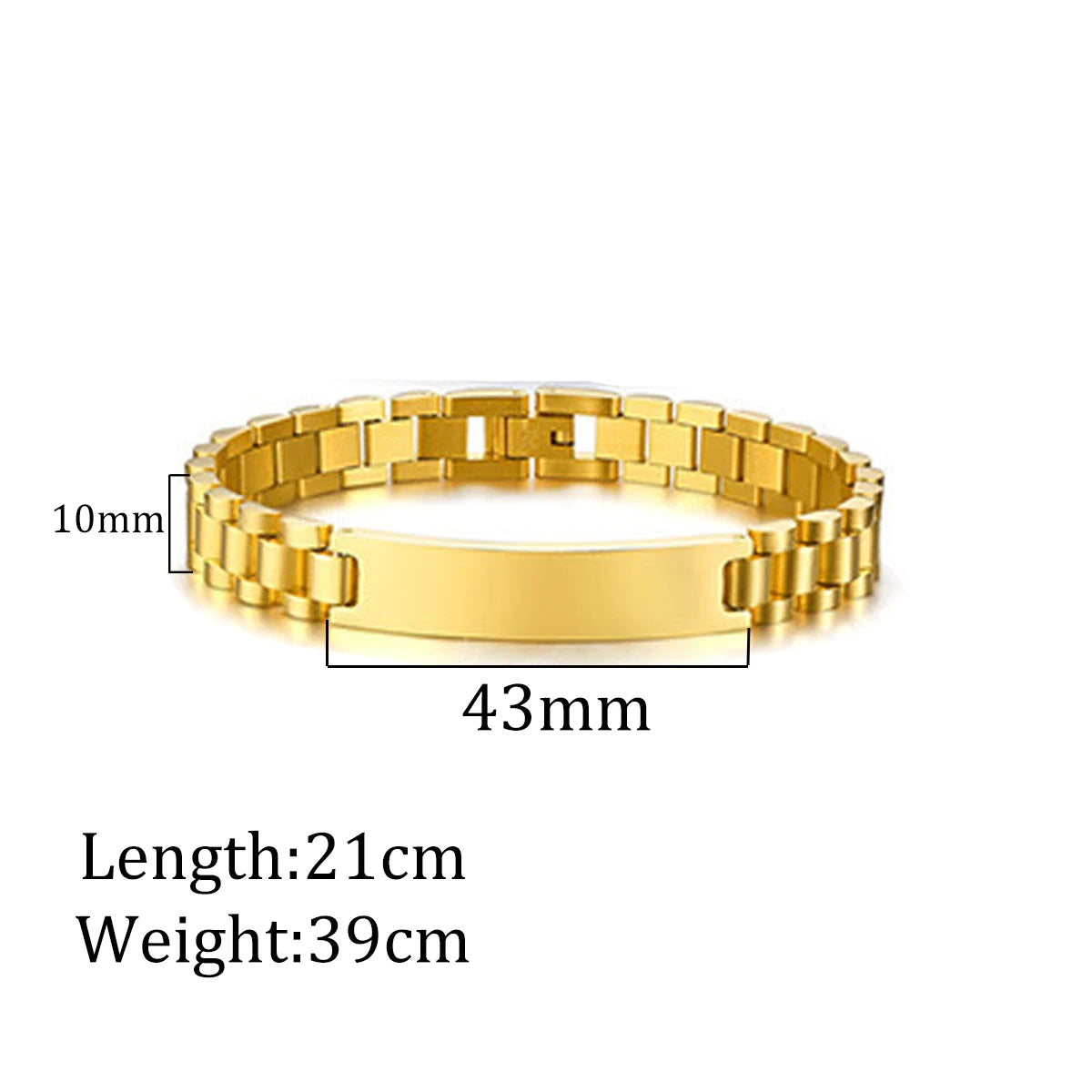 Atoztide 10mm Punk Men Personalised Engraved Name Date Bracelets for Women Thick Chain Stainless Steel Jewelry Bangle Gift
