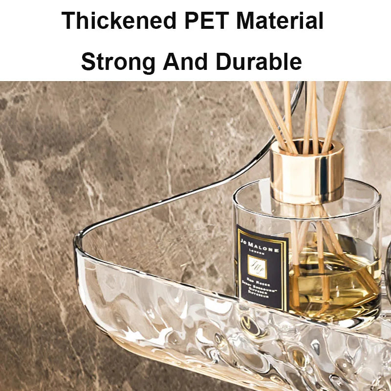 Bathroom Washstand Shelf Acryli No Drill Organizer Shower Storage Rack Cosmetics Storage Rack Wall Mounted Toilet Shampoo Holder