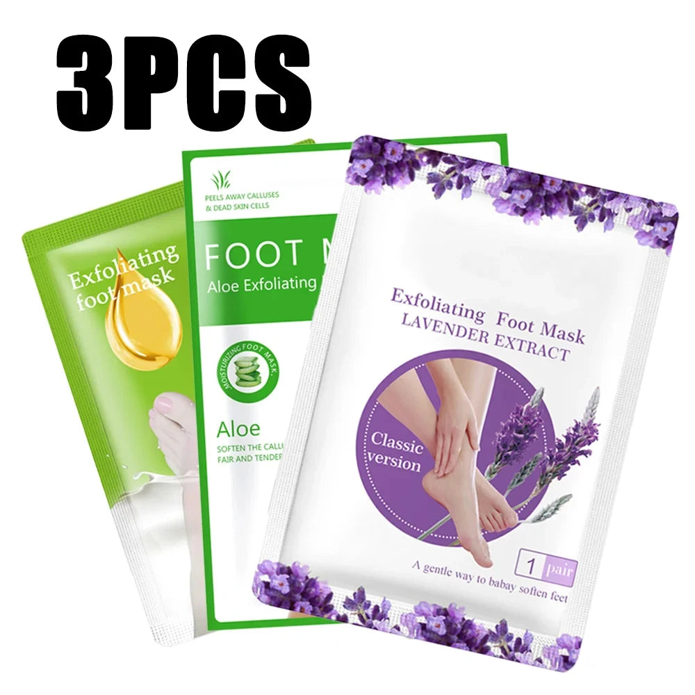 3/6/8 Pair Exfoliating Feet Mask Exfoliating Foot Peel Mask Socks Pedicure Peeling Dead Skin Remover Feet Mask Peel Moisturizing