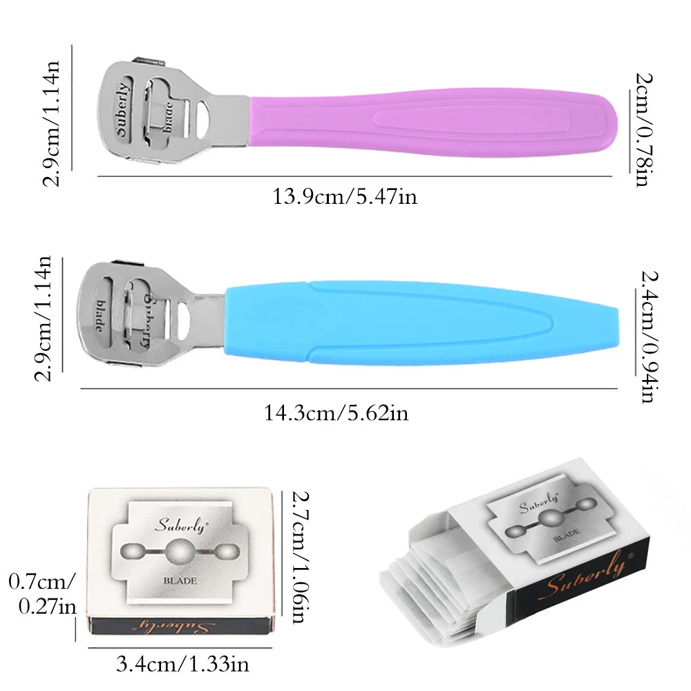 Stainless Steel Callus Remover Feet Shaver Corn Cuticle Cutter Dead Skin Removal Rasp File Foot Care Professional Pedicure Tools