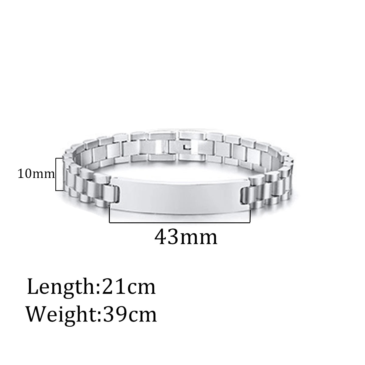 Atoztide 10mm Punk Men Personalised Engraved Name Date Bracelets for Women Thick Chain Stainless Steel Jewelry Bangle Gift