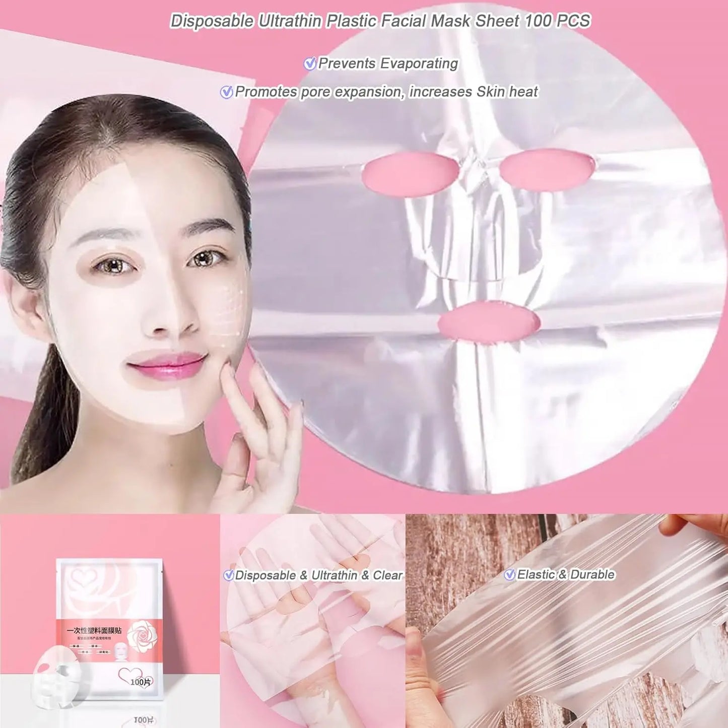 100pcs Unscented Facial Mask Paper Sheets - Hydrating, Moisture-Retentive, Disposable DIY Film Wrap for Skin Care, Softening