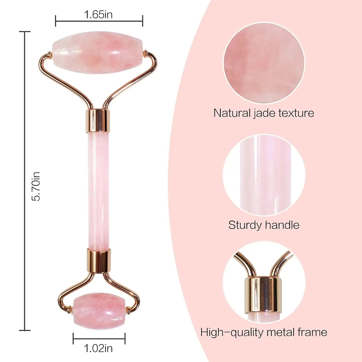 Green Natural Jade Roller Gua Sha Set Facial Body Massager Roller Face Lifting Beauty Massage Tools Rose Glass Quartz Massager