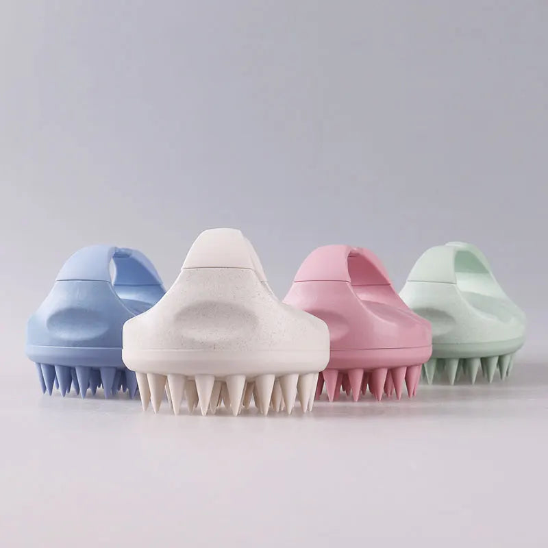 Hair Scalp Massager Brush Silicone Shampoo Brush Head Scrubber Scalp Brush